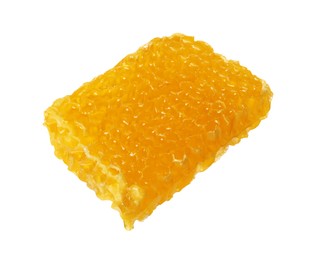 Photo of Natural honeycomb with tasty honey isolated on white