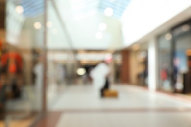 Blurred view of shopping mall interior. Bokeh effect