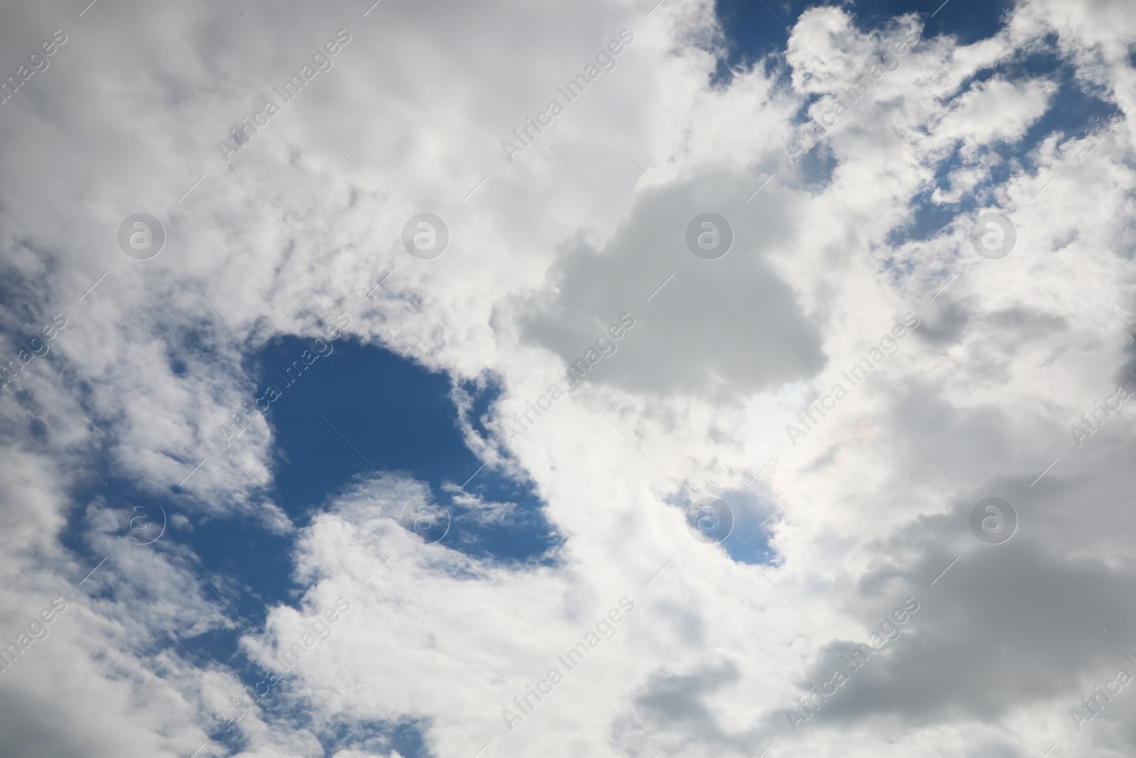 Photo of Picturesque view of beautiful blue sky with fluffy clouds