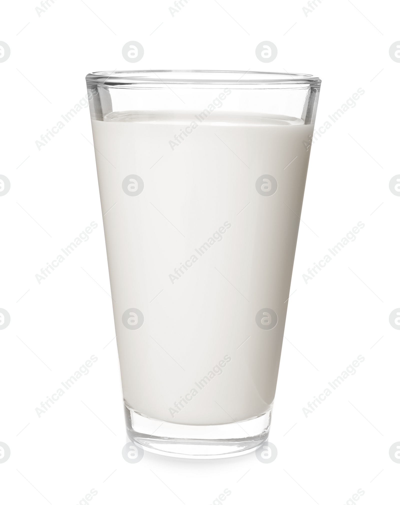 Photo of Glass with fresh milk isolated on white