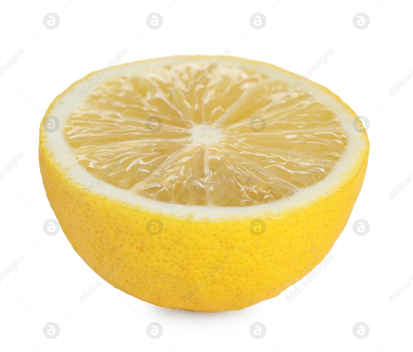 Photo of Half of fresh lemon isolated on white