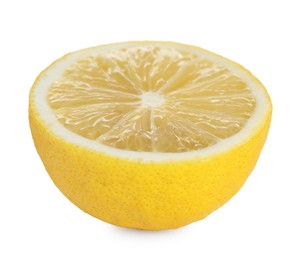 Half of fresh lemon isolated on white