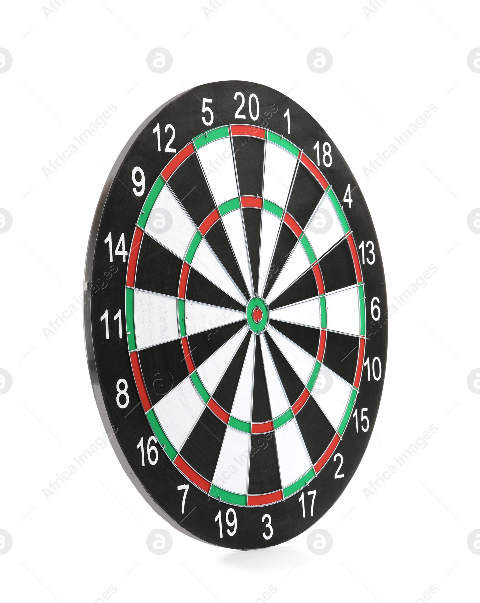 Photo of New empty dart board isolated on white