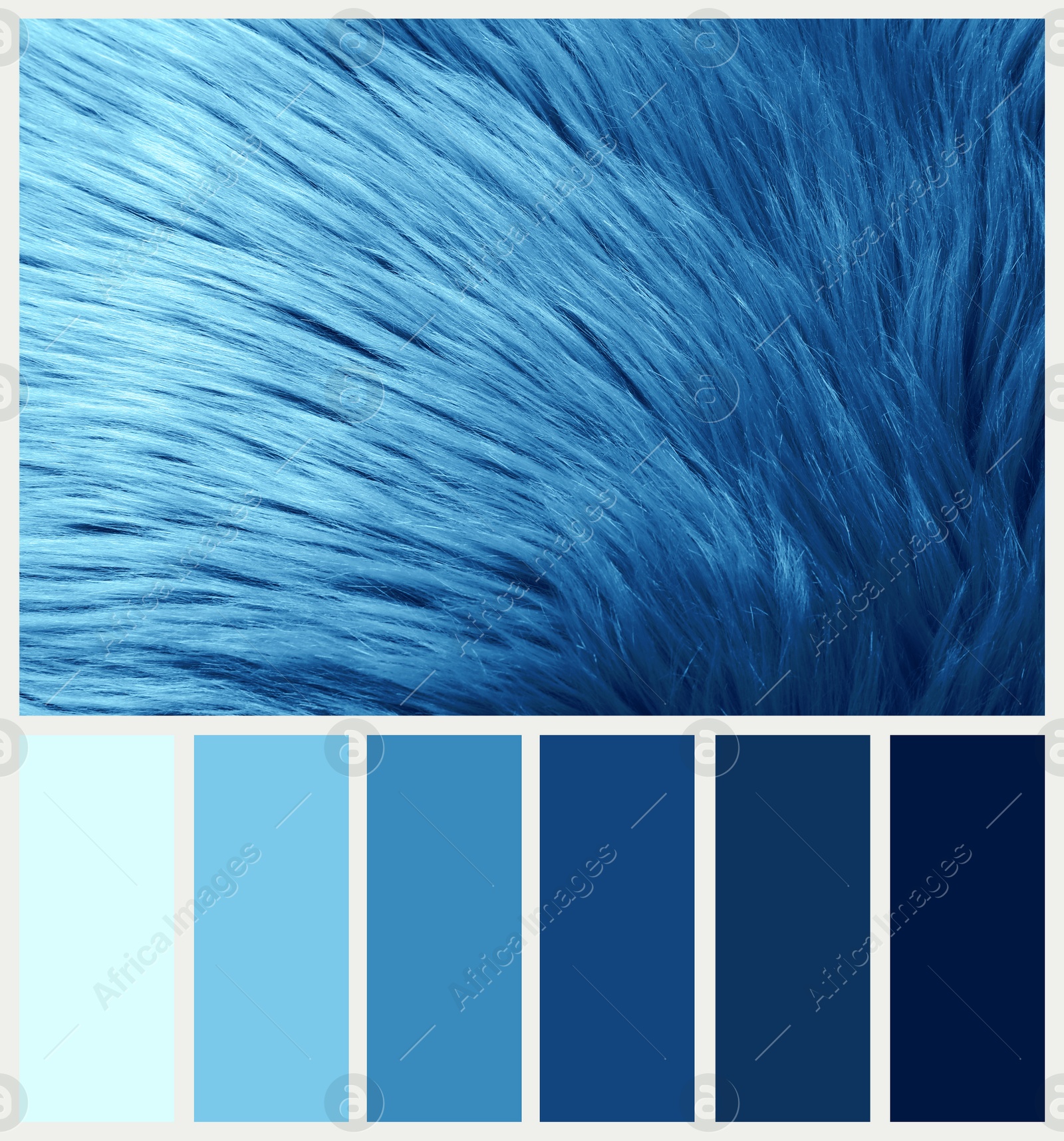 Image of Faux fur as background. Color of the year 2020 (Classic blue)