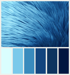 Faux fur as background. Color of the year 2020 (Classic blue)