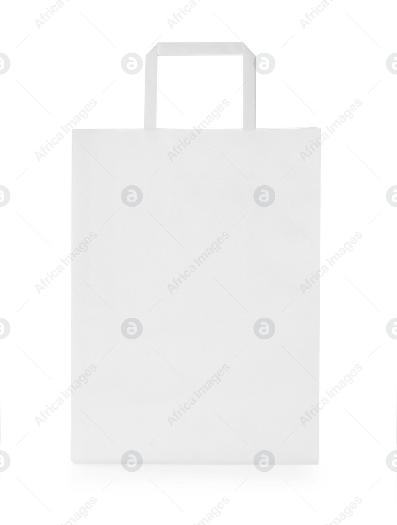 Photo of One new paper bag isolated on white