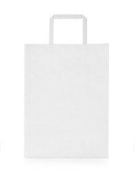 Photo of One new paper bag isolated on white