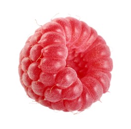 Photo of One tasty ripe raspberry isolated on white