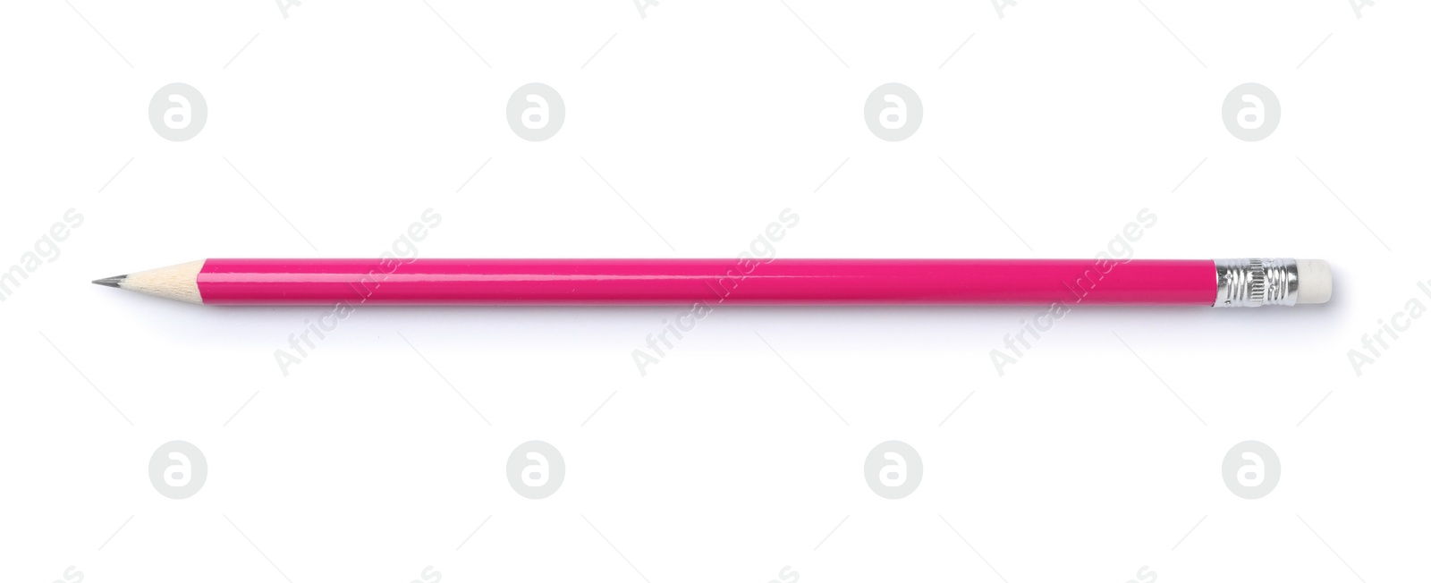 Photo of Pencil on white background. School stationery