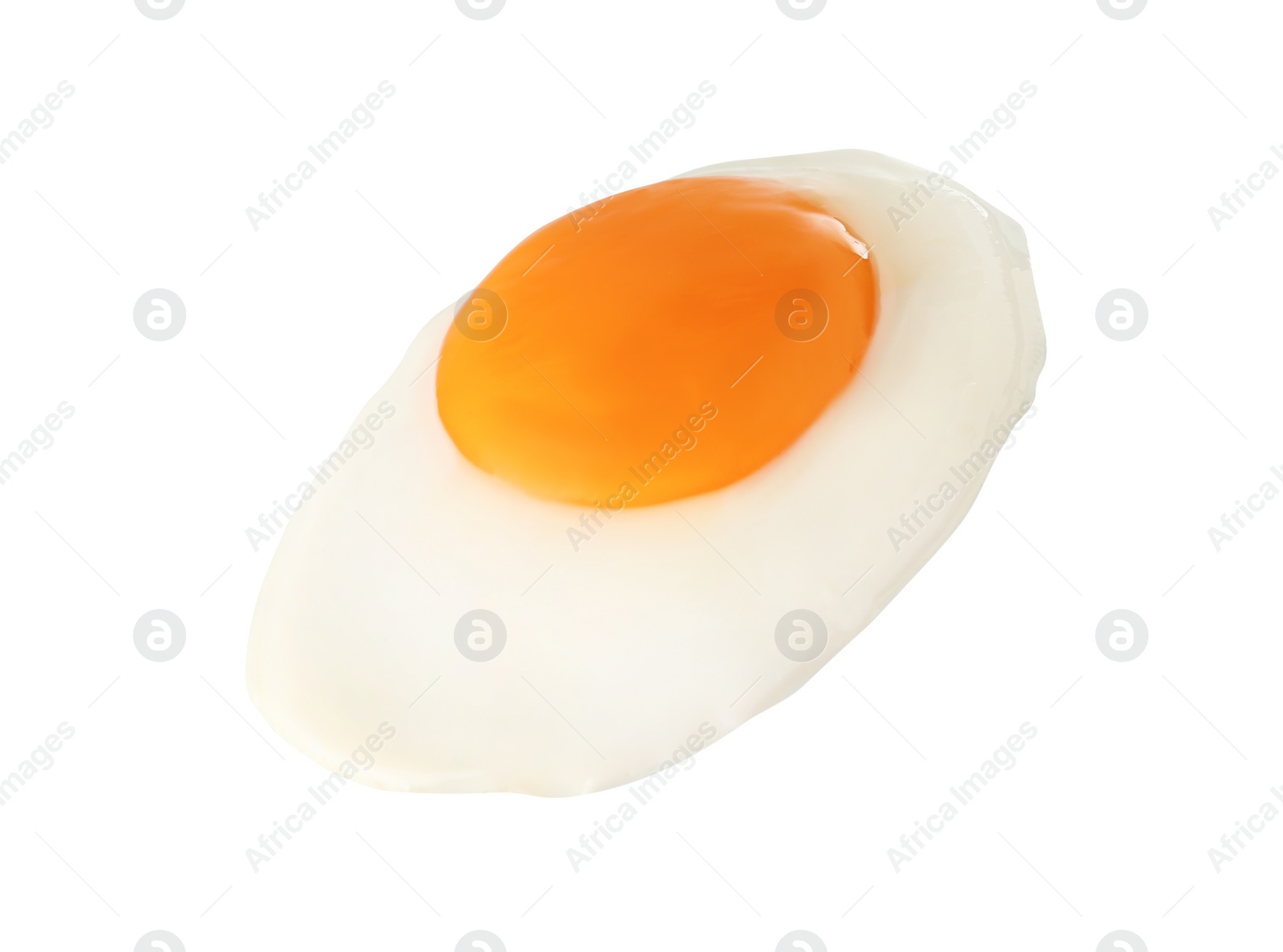 Photo of Tasty fried chicken egg isolated on white
