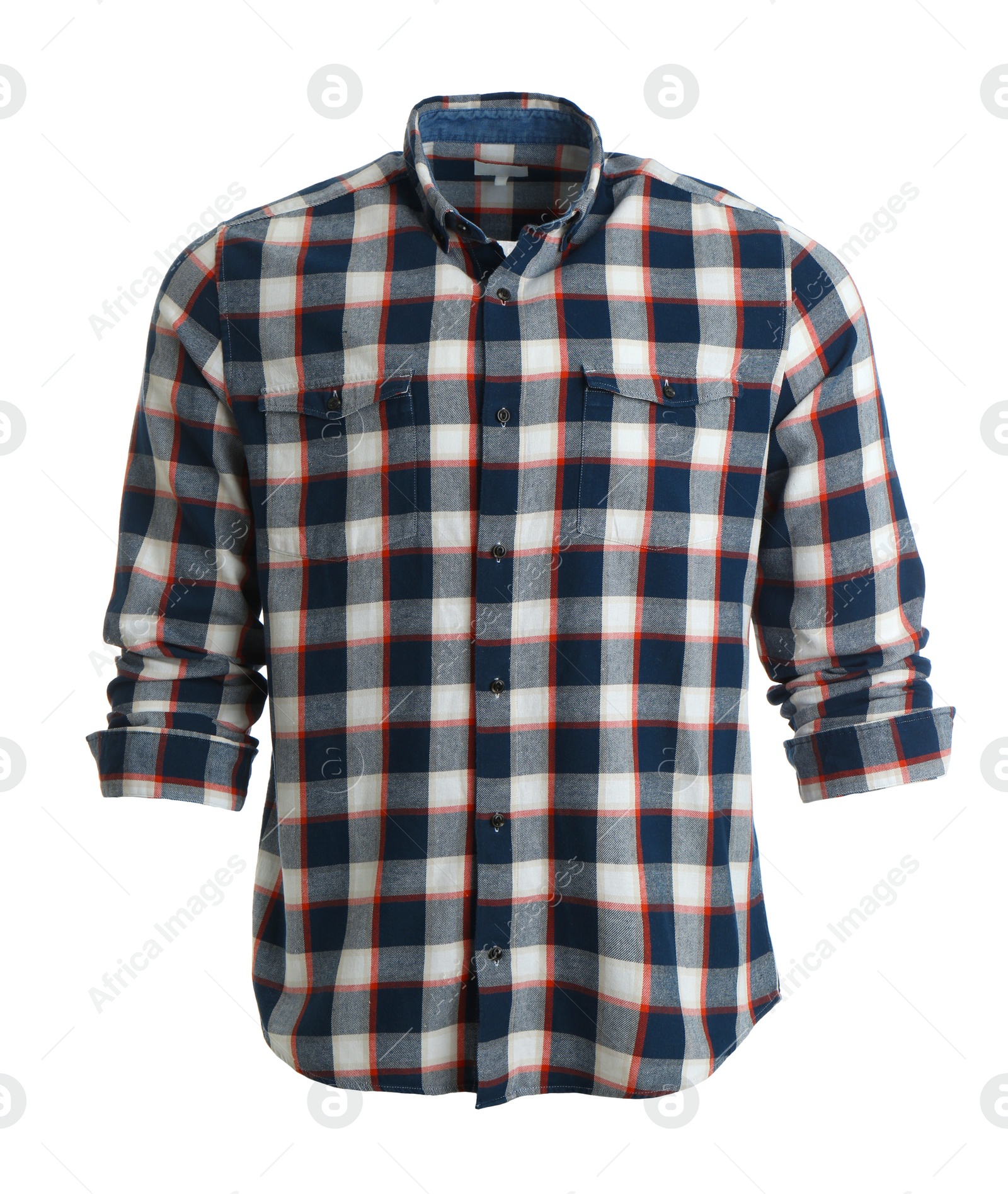 Photo of Checkered shirt on mannequin against white background