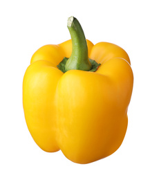 Photo of Raw yellow bell pepper isolated on white