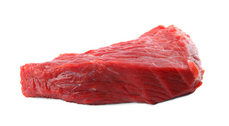 Fresh raw beef cut isolated on white