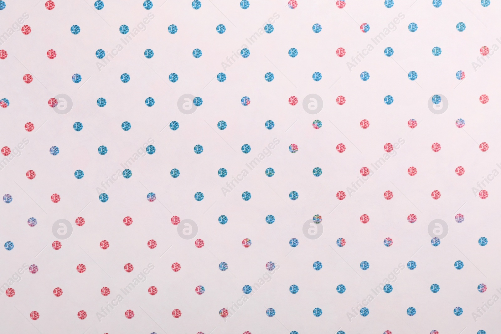 Photo of Colorful paper sheet with stylish pattern as background, top view