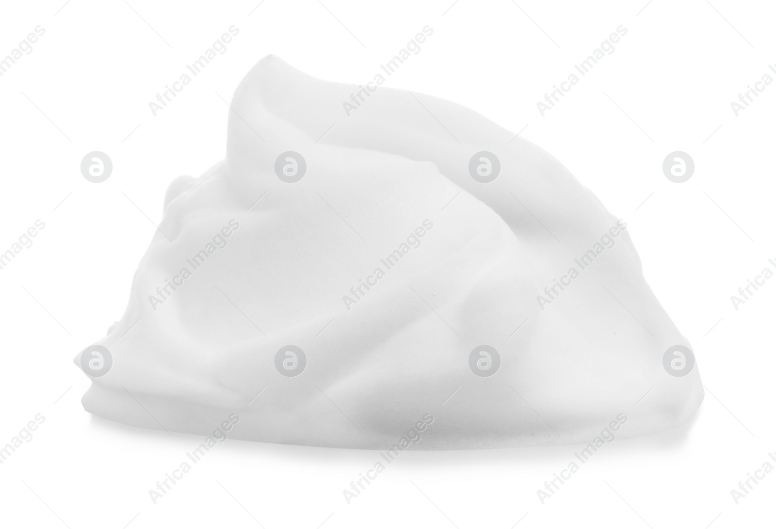 Photo of Heap of shaving foam isolated on white