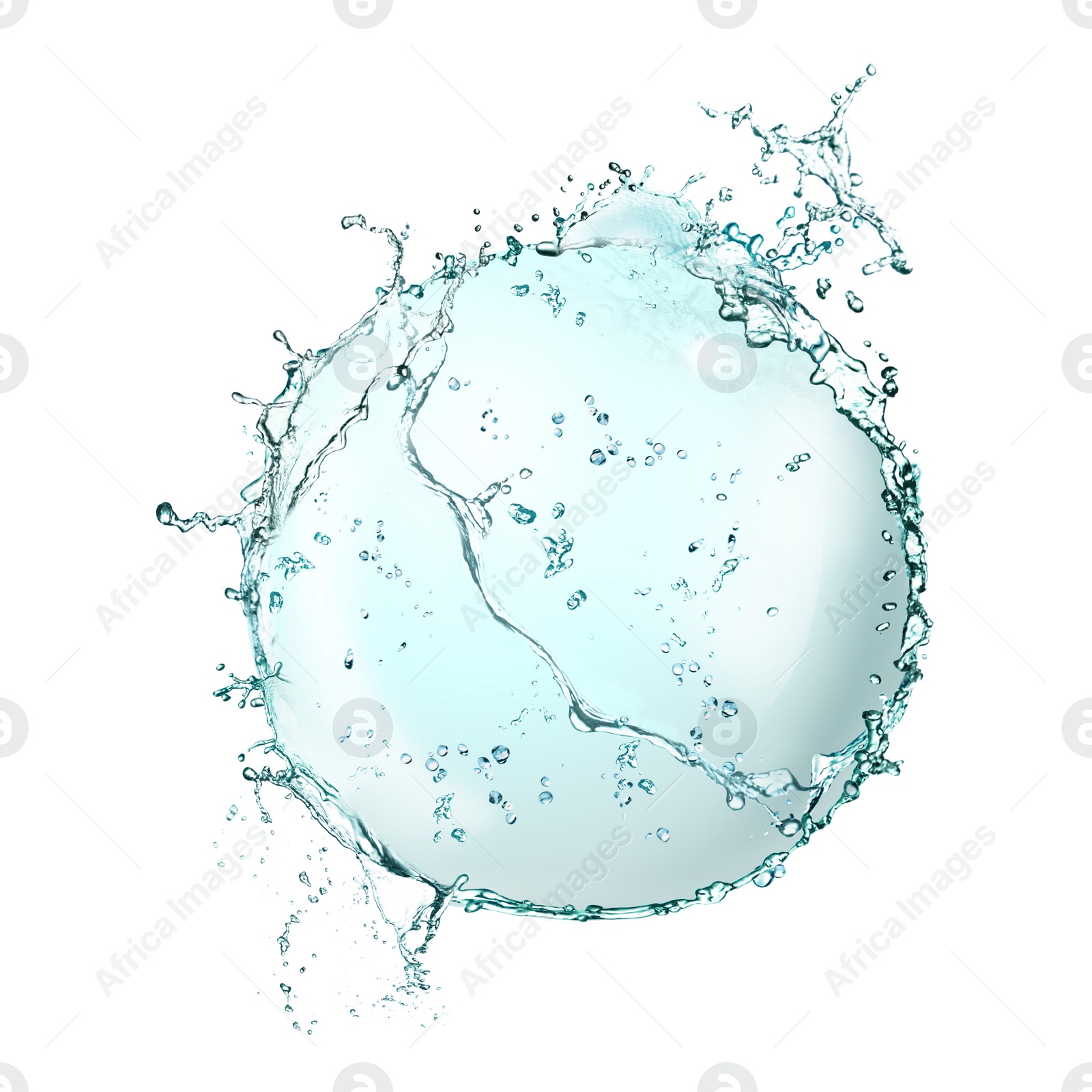 Image of Abstract splash of water isolated on white