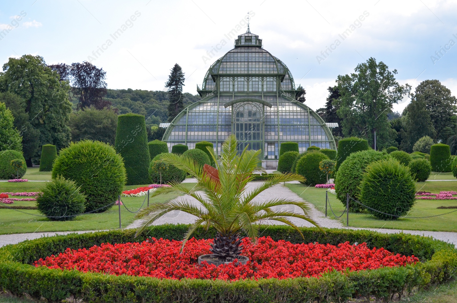 Photo of VIENNA, AUSTRIA - JUNE 19, 2018: Palm House in Schonbrunn Palace park