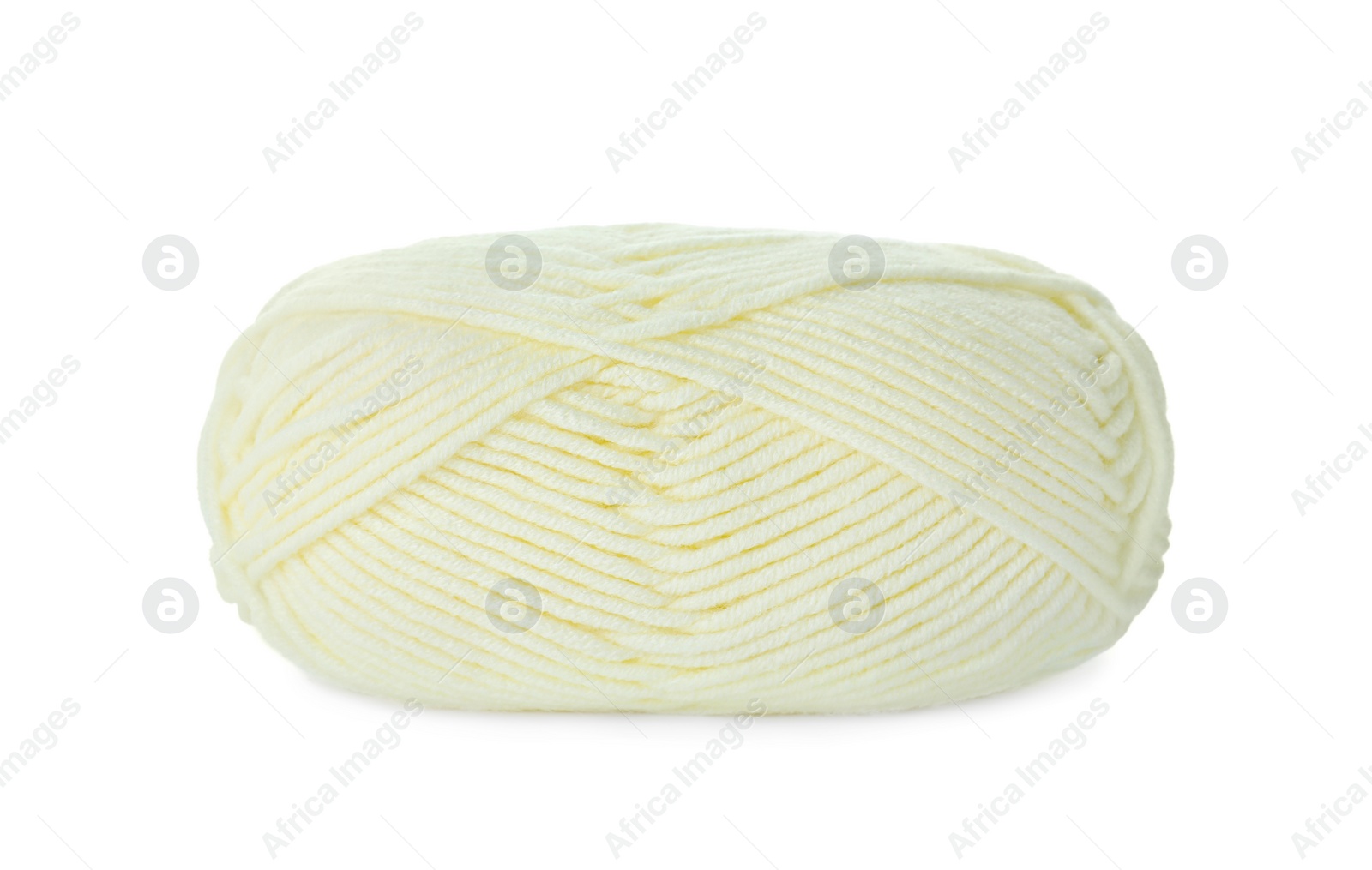 Photo of Clew of soft woolen yarn isolated on white