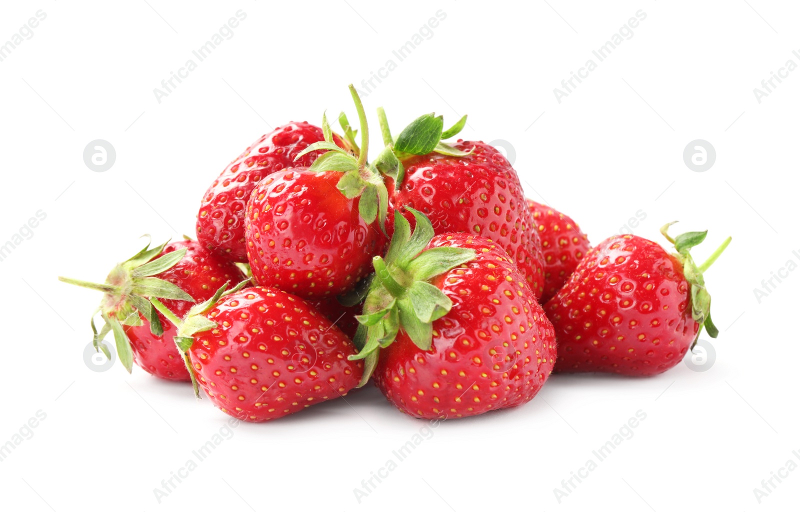 Photo of Delicious fresh ripe strawberries isolated on white