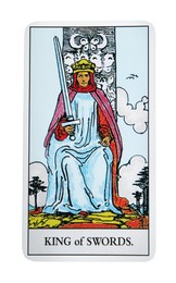 King of Swords isolated on white. Tarot card