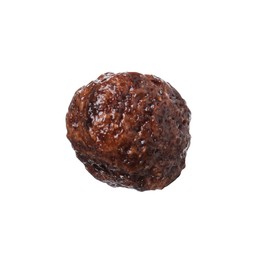 Photo of Tasty chocolate cereal ball isolated on white