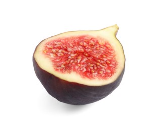 Photo of Half of fresh fig isolated on white