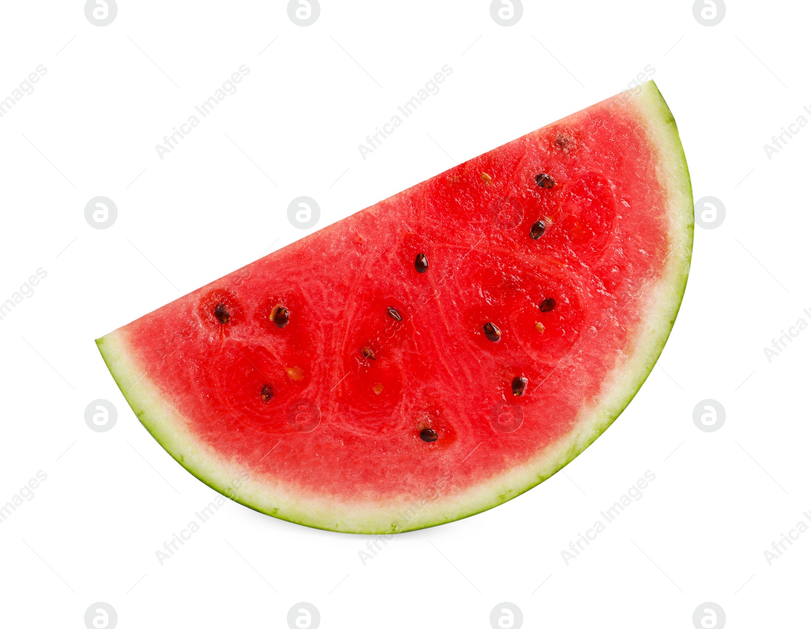 Photo of Slice of delicious ripe watermelon isolated on white