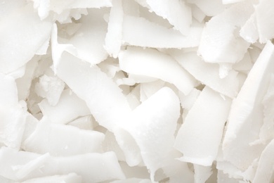 Photo of Fresh coconut flakes, closeup