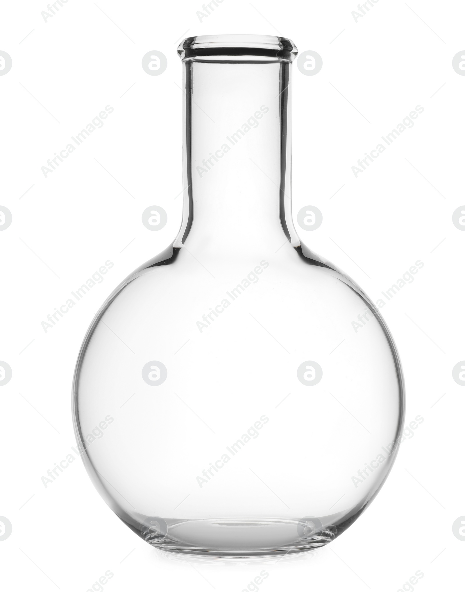 Photo of Clean empty Florence flask isolated on white