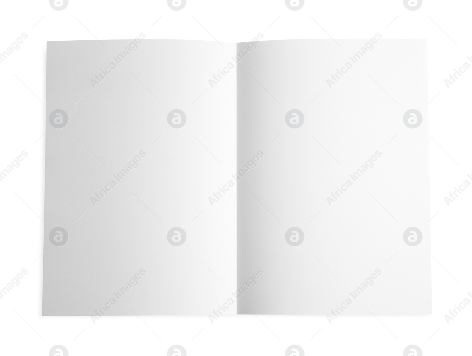 Photo of Blank sheet of paper with crease, top view