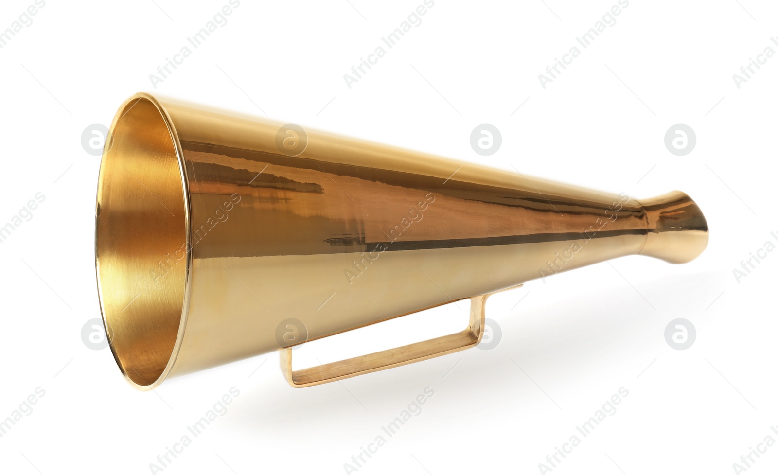 Photo of Retro megaphone on light background