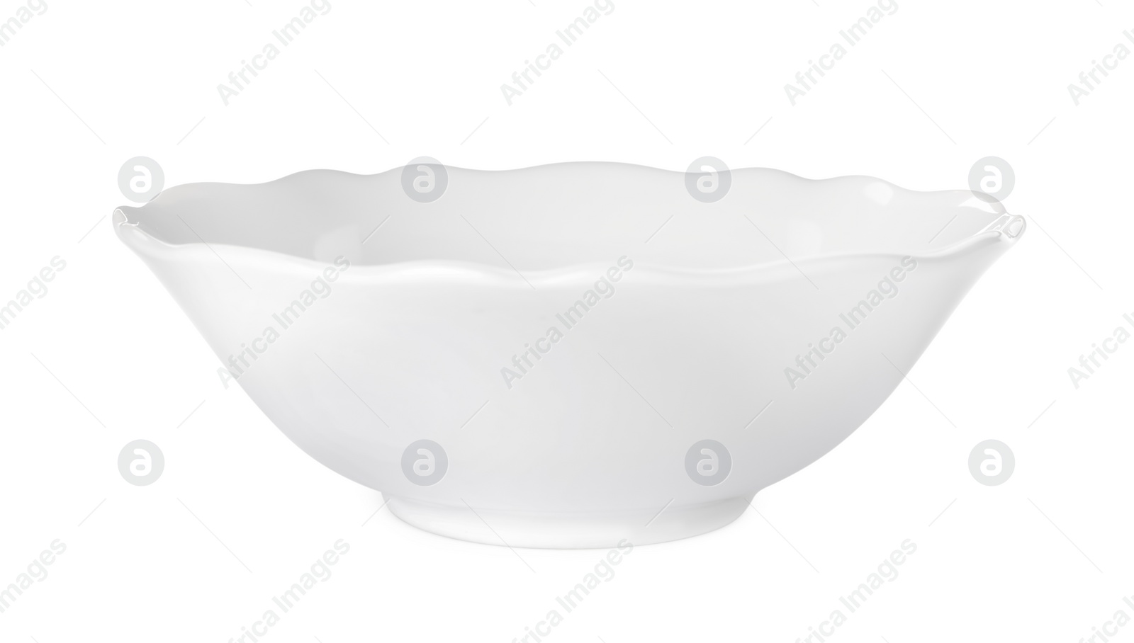 Photo of Empty clean ceramic bowl isolated on white