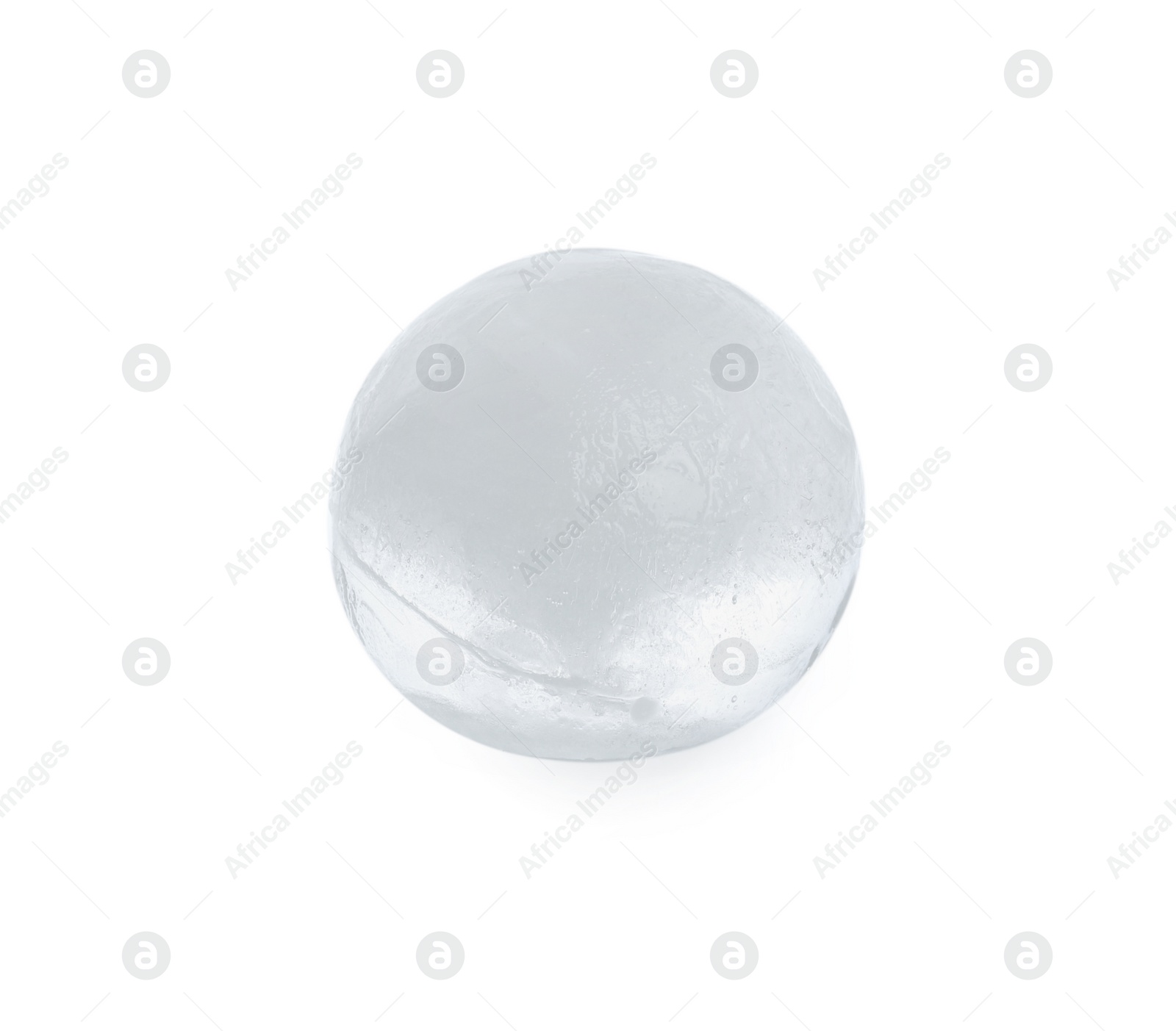 Photo of One melting ice ball isolated on white