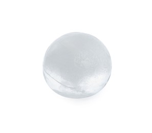 Photo of One melting ice ball isolated on white