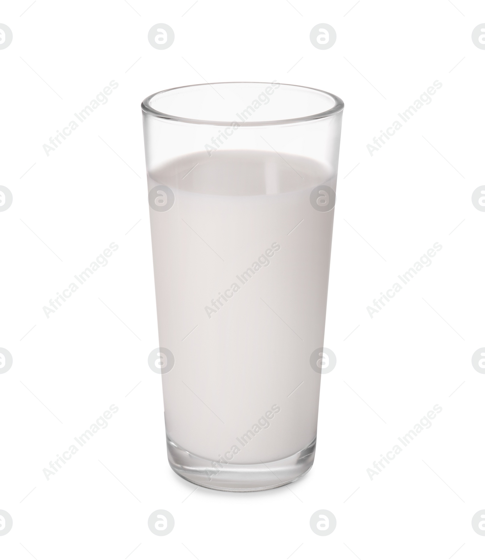 Photo of Glass of tasty milk isolated on white