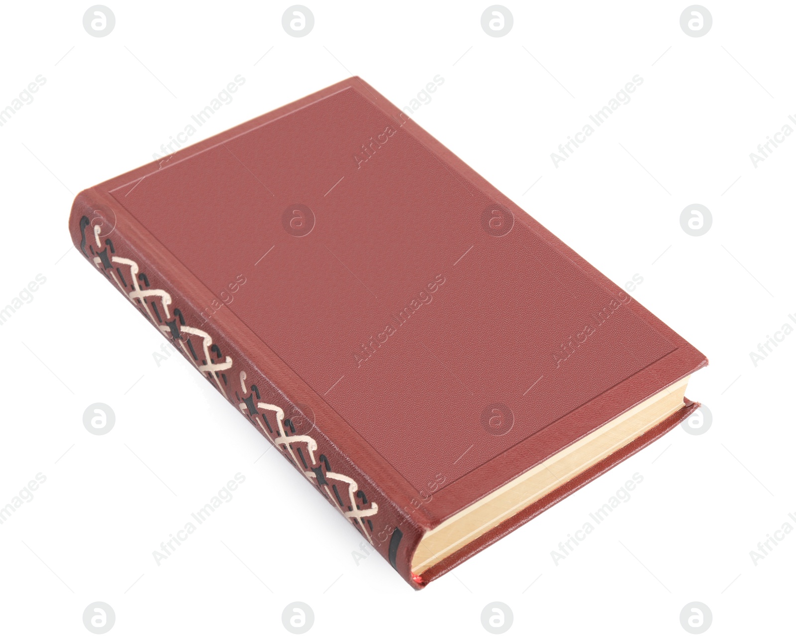 Photo of Book with hard cover isolated on white
