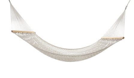 Photo of Comfortable hammock on white background