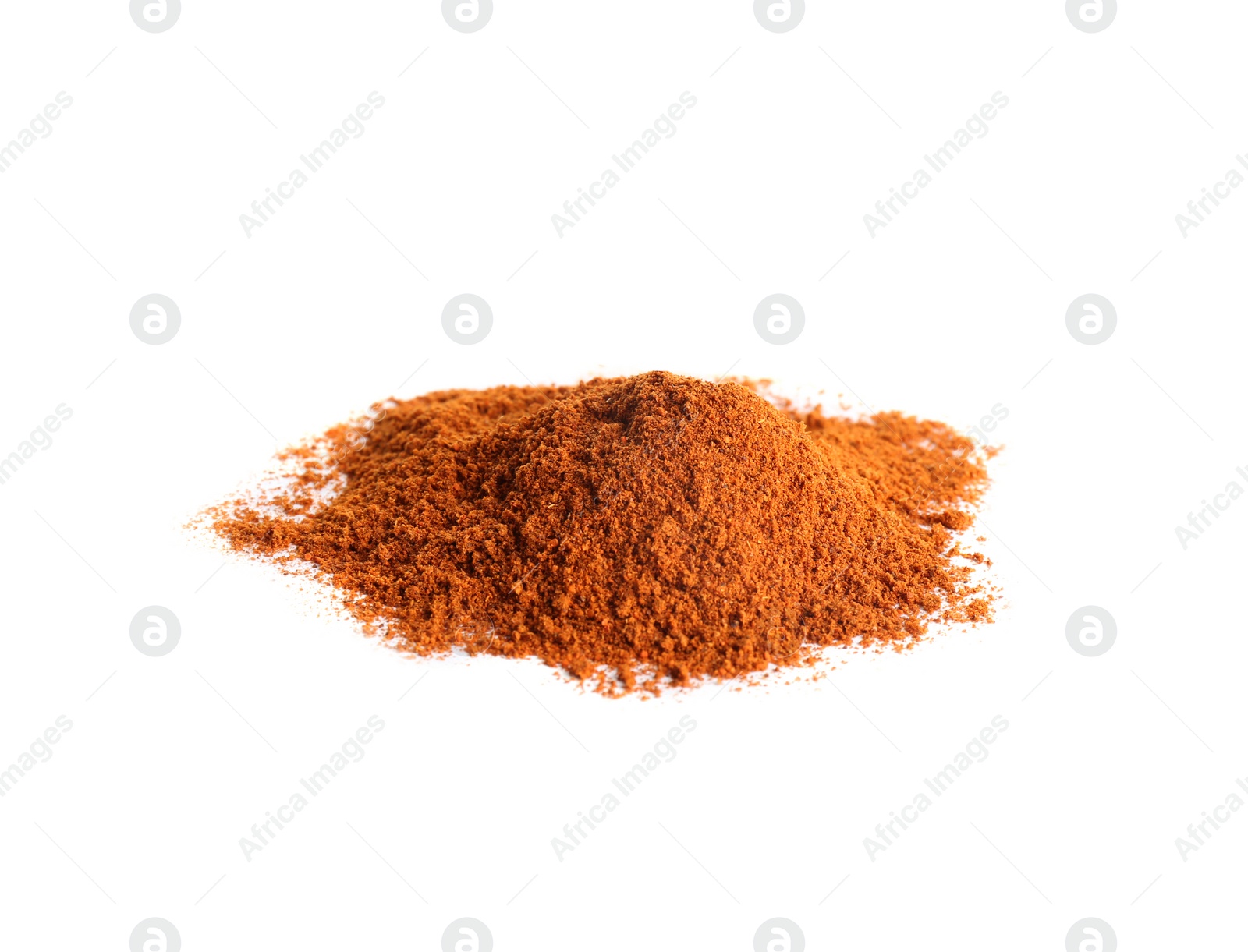 Photo of Heap of ground pepper isolated on white