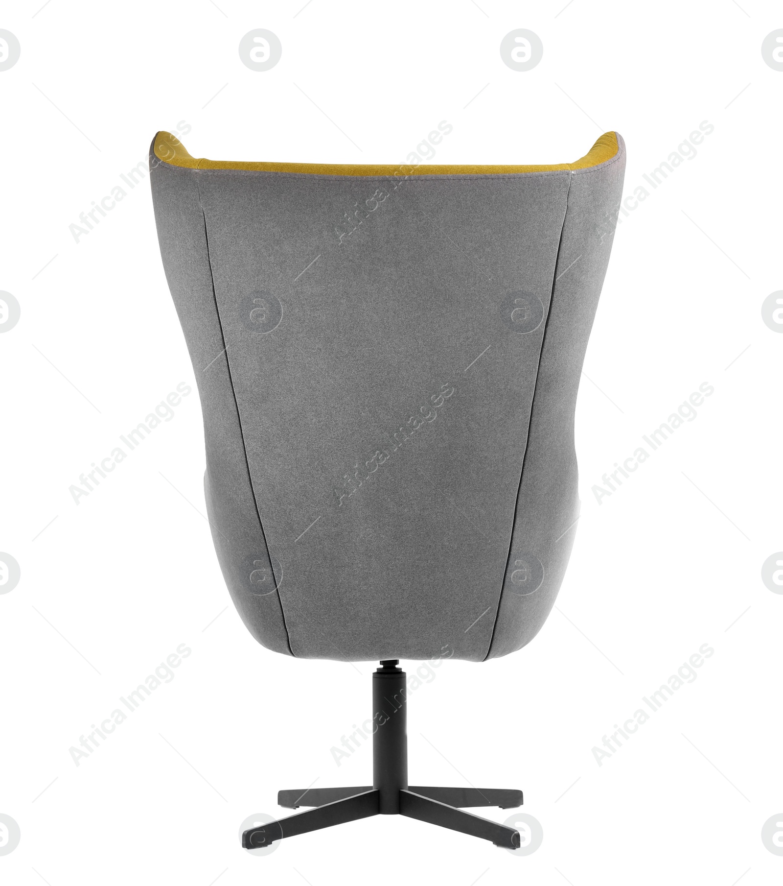 Photo of Comfortable armchair on white background. Interior element