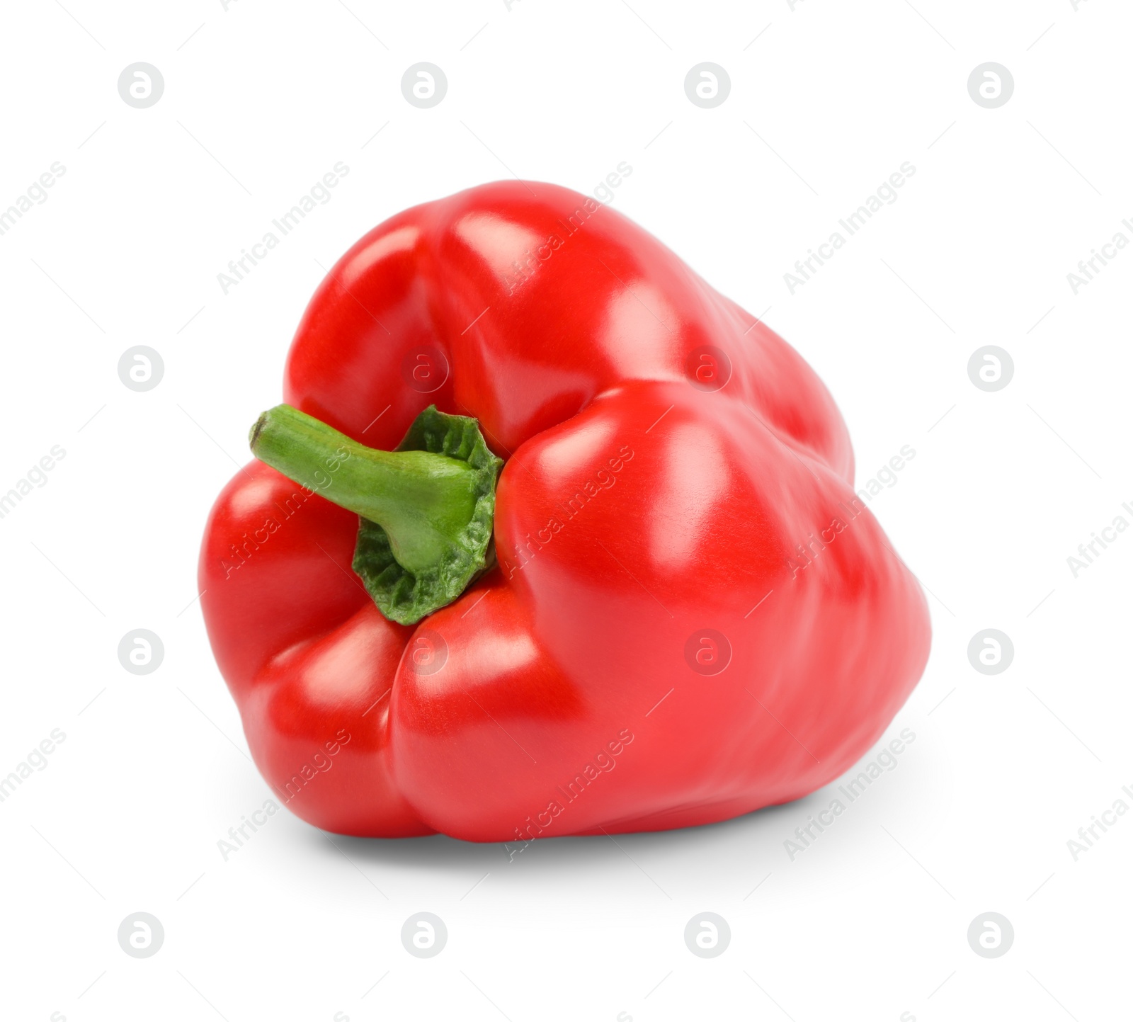 Photo of Ripe red bell pepper isolated on white