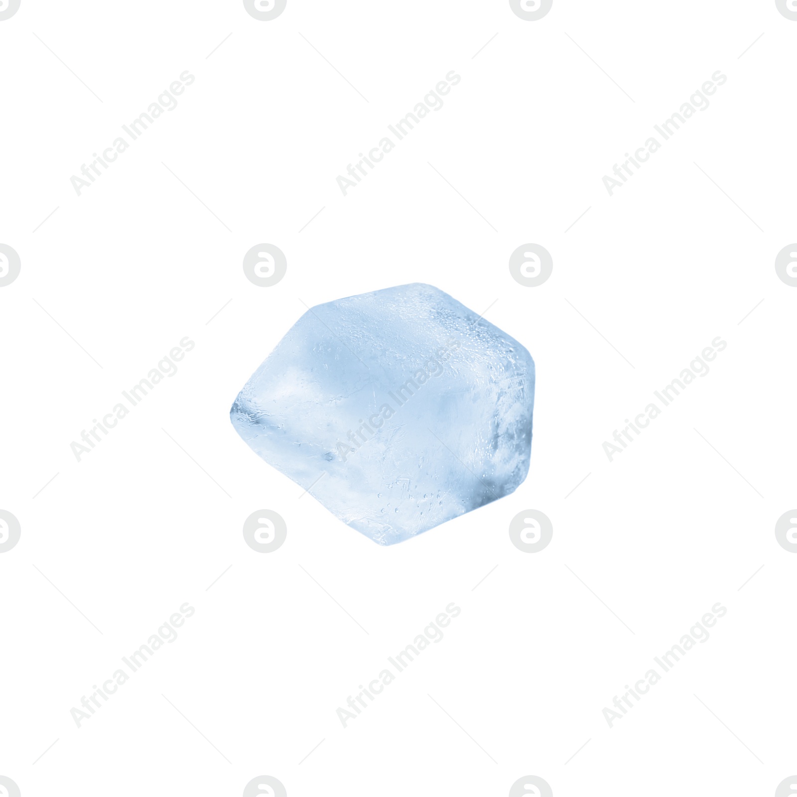 Photo of Ice cube isolated on white. Frozen liquid