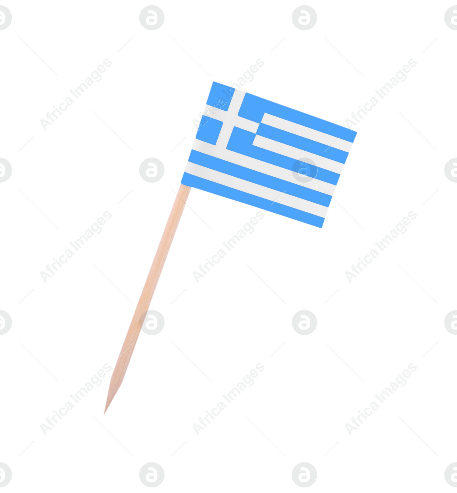 Photo of Small paper flag of Greece isolated on white