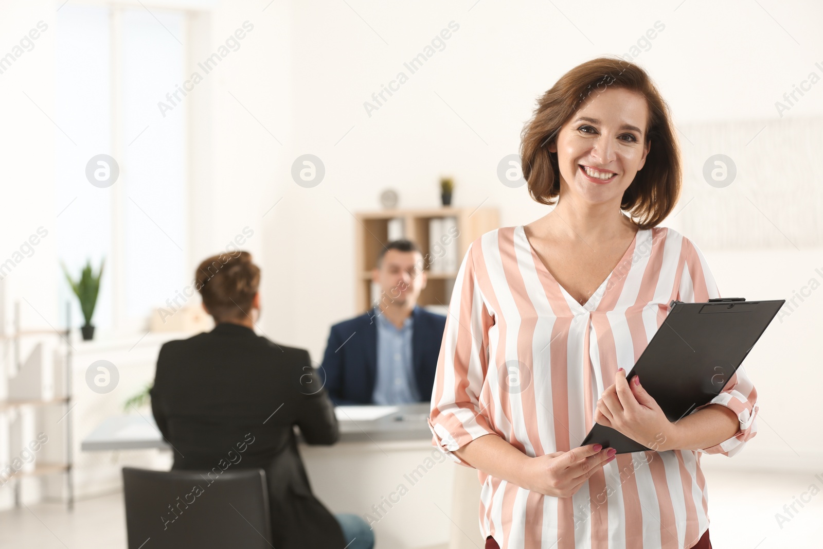 Photo of Human resources manager ready for job interview in office