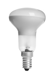 New light bulb for lamp on white background