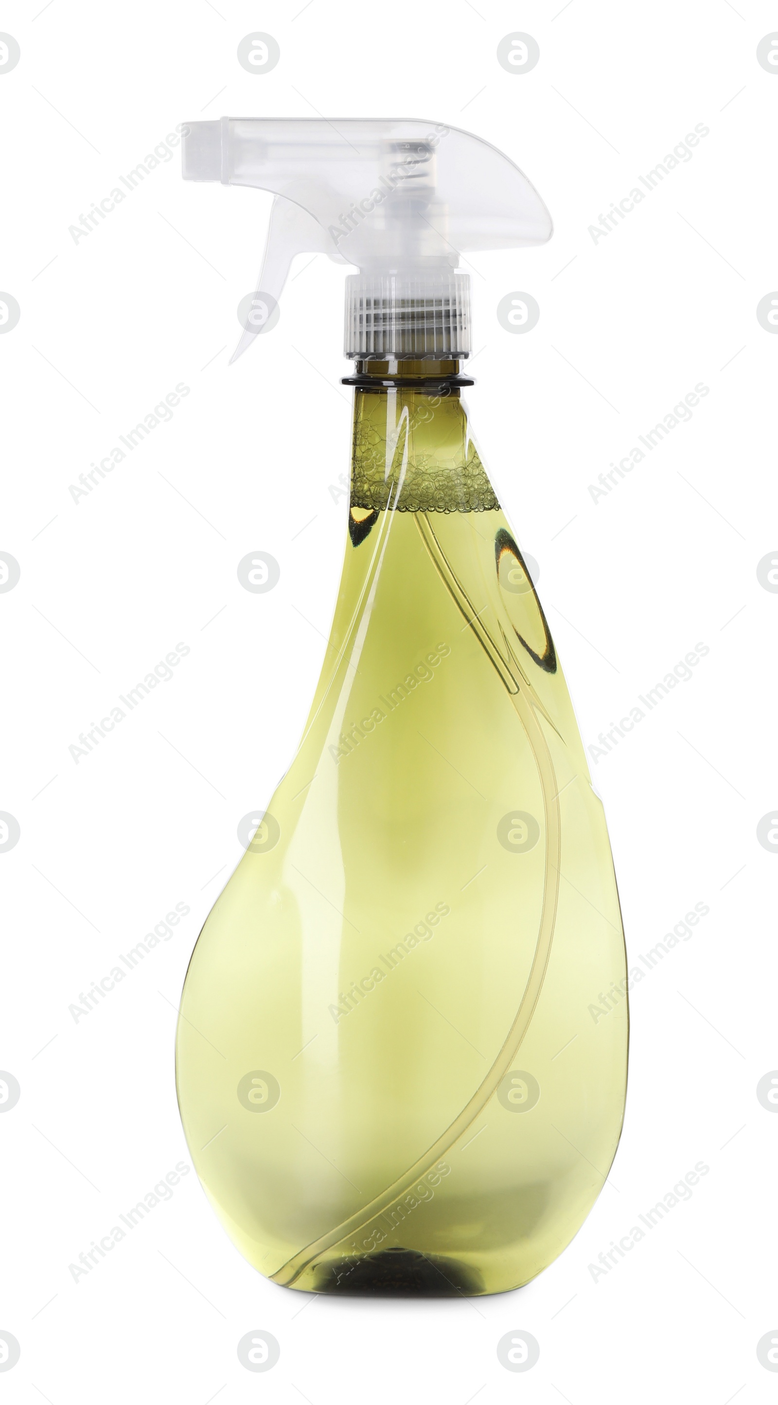 Photo of Spray bottle of cleaning product isolated on white