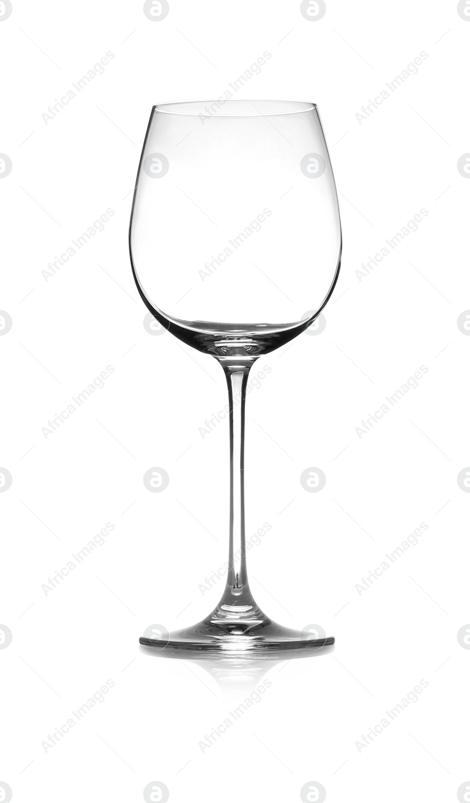 Photo of Empty clean wine glass isolated on white