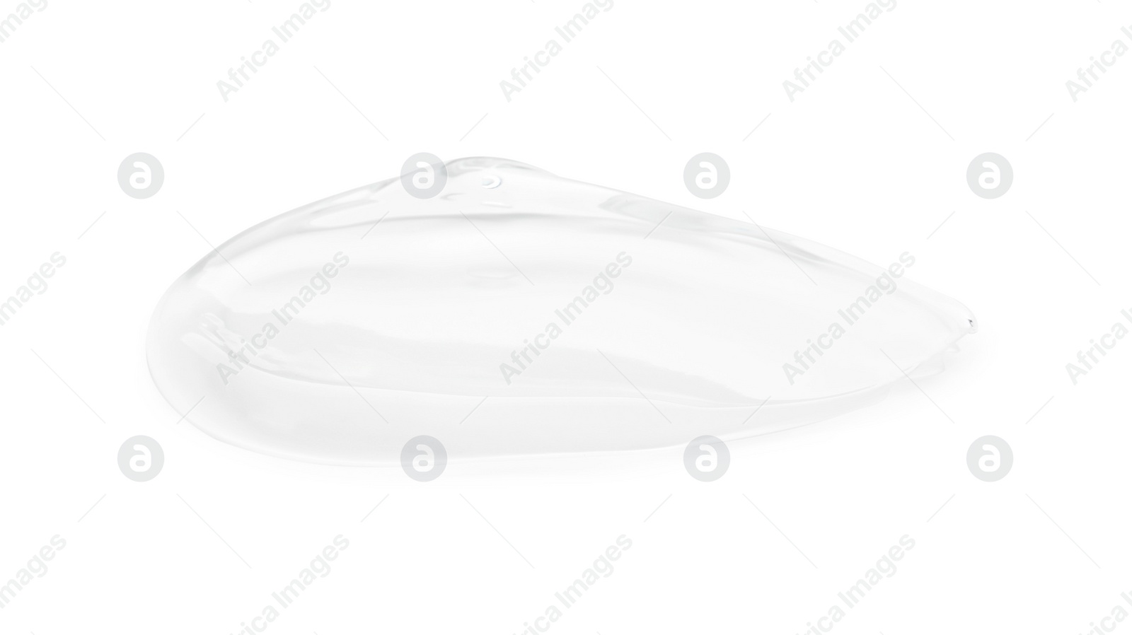 Photo of Sample of clear cosmetic gel isolated on white