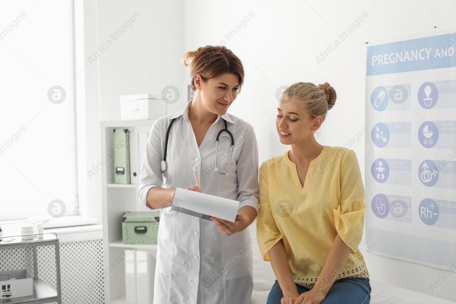 Photo of Patient having appointment with doctor in hospital