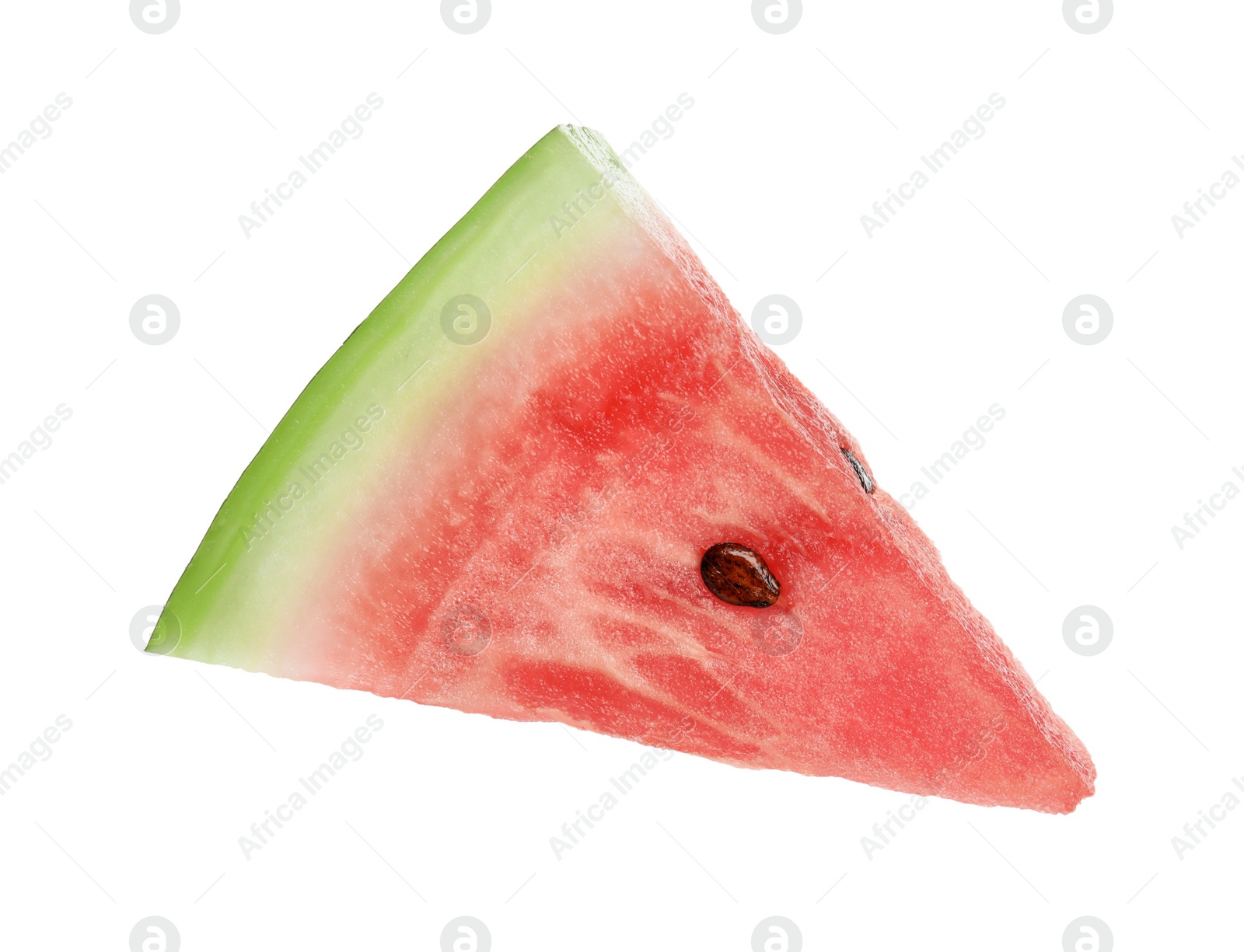 Photo of Slice of delicious ripe watermelon isolated on white