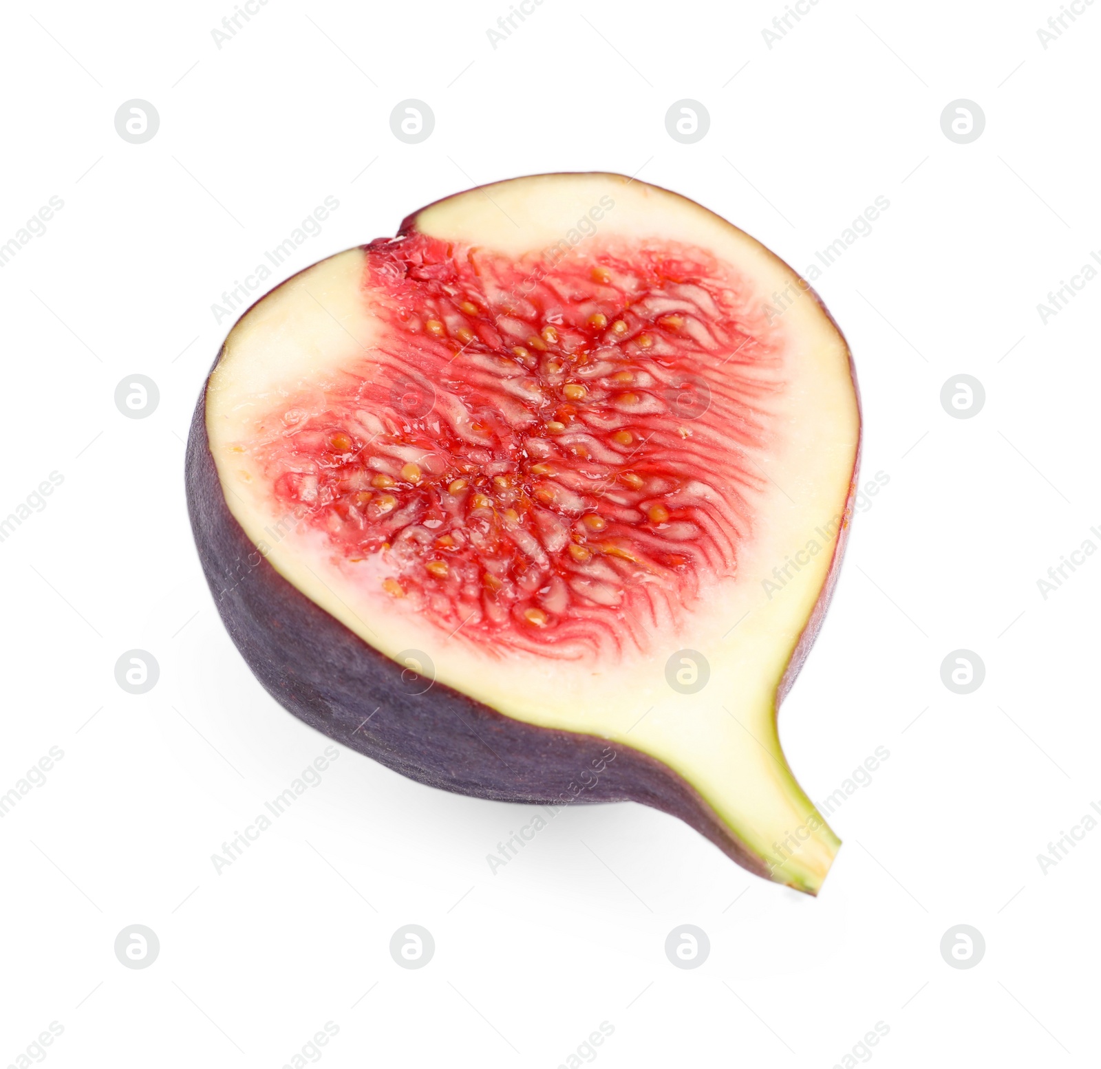 Photo of Half of fresh fig isolated on white